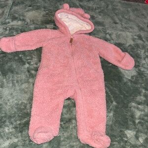 Carters Pink Fleece Baby Winter Snowsuit